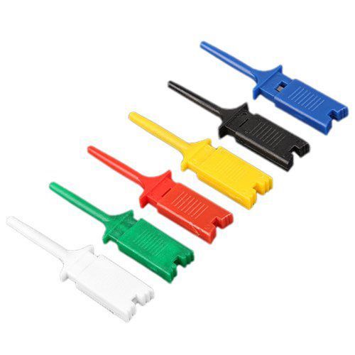 12x smd ic 6 colors test hook clip grabbers test probe for sale