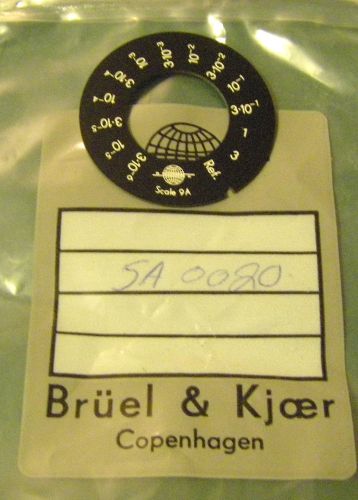 BRUEL &amp; KJAER COPENHAGEN PART SA 0020 SCALE DISC 9A / 9B