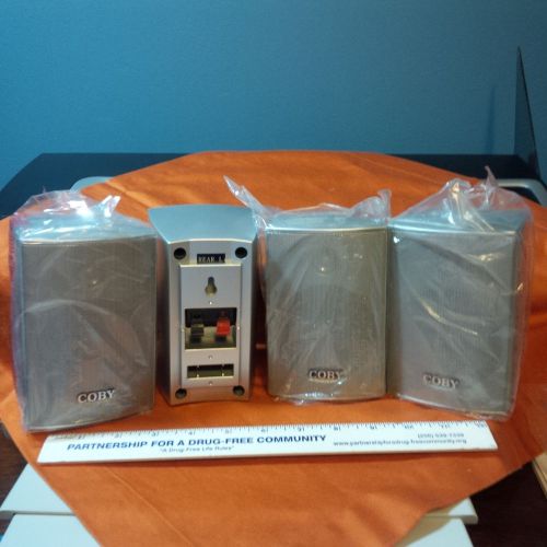 Stereo Speakers Silver Lot of 4  (NEW)