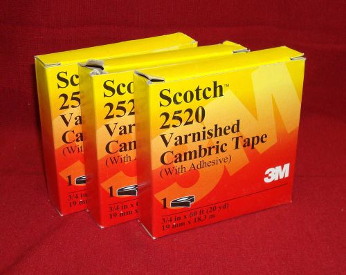 SCOTCH 3M 2520 VARNISHED CAMBRIC TAPE WITH ADHESIVE 3 BOXES