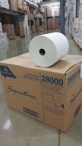 Georgia-pacific signature 28000 white 2-ply premium roll towel case (12) for sale