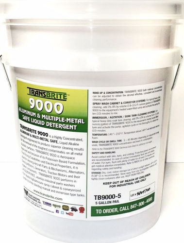 Transbrite 9000 parts washer detergent/soap - 5 gallon pail for sale
