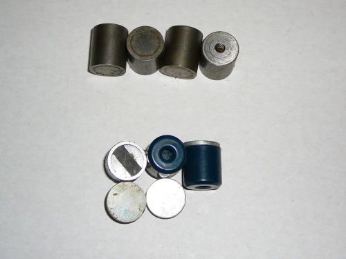 7) Potted Magnets with Threaded Backs Good for Fixture Work - Threaded back