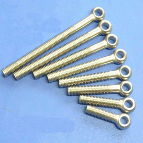 Lot 10 Metric M6*45 mm 201 Stainless steel eyelet bolt