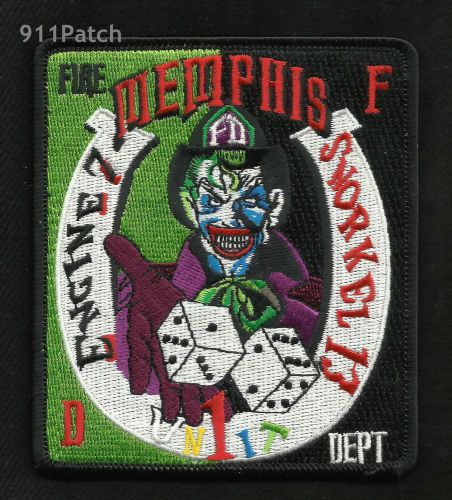 MEMPHIS, TN - Engine 7 SNORKEL 13 JOKER FIREFIGHTER Patch FIRE DEPT. UNIT 1