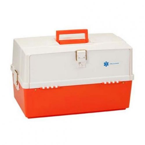 Plano xl front access 3 tray medical box orange and white 747-004 for sale