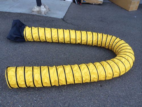 New flexible ventilation duct 2 ply flame resistant 16 inch x 15 ft. yellow/blk for sale