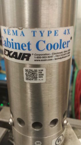 Exair 4740 cabinet cooler system 2800 btu/hr 1/4 npt 40 with muffler #4902 for sale