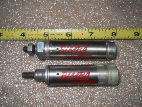 (i10-4) 1 lot of 2 used bimba 041 pneumatic cylinders 3/4&#034; bore 1&#034; stroke for sale
