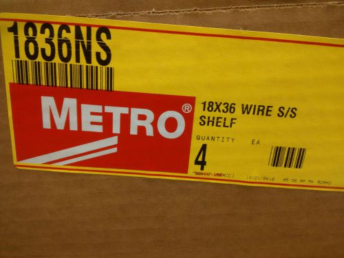 Metro 1836NS Super Erecta Stainless Steel Wire Shelf - 18&#034; x 36&#034;