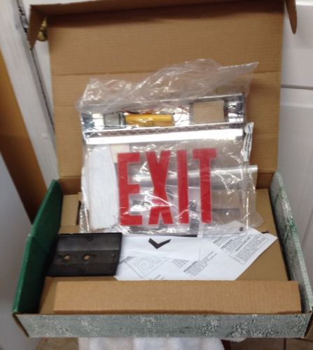 LED ELECTRIC . &#034;EXIT&#034;  SIGN. BATTERY BACK UP. NEW IN BOX.