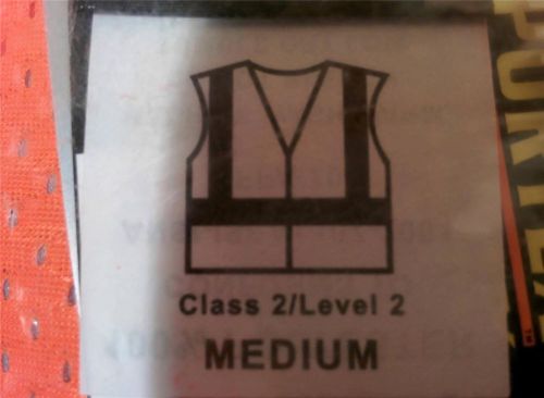 Justine Devine Mesh Back Safety Orange Vest Medium TP-02 Class 2 Level 2