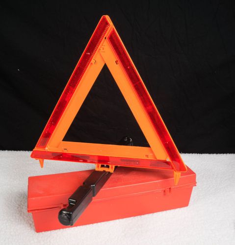 Signal-stat warning triangle flare kit. 3 in a storage box. flare #798. for sale