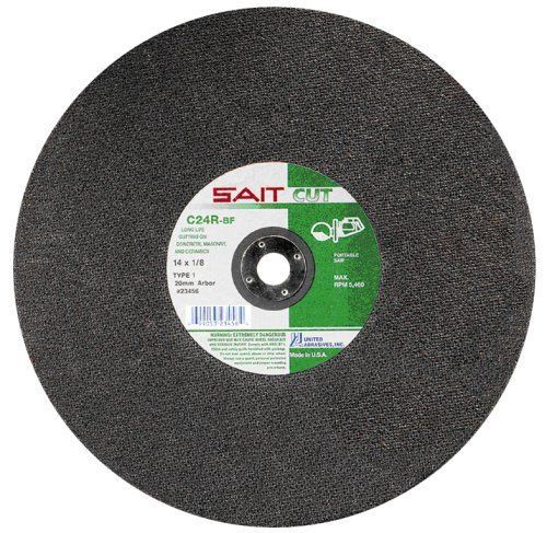 Sait 23451 C24R 14X1/8X1 Concrete Portable Saw Cut-Off Wheel |Pkg.10