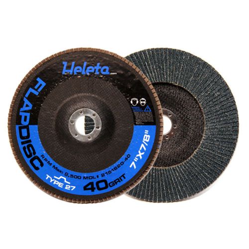 100pk Flap Disc 7&#034; x 7/8&#034; -80 Grit (Zirc-Type27)