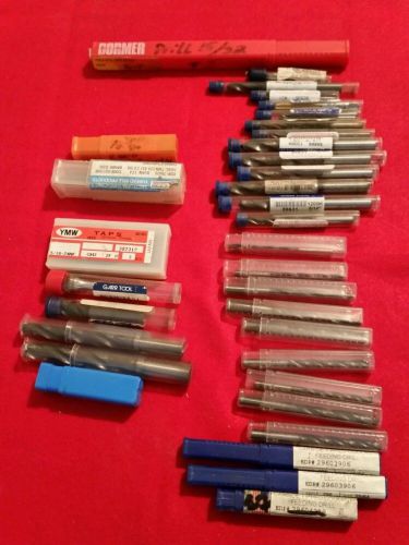 Big lot of brand new carbide drill bits , coolant feeding , milling , taps , ect for sale