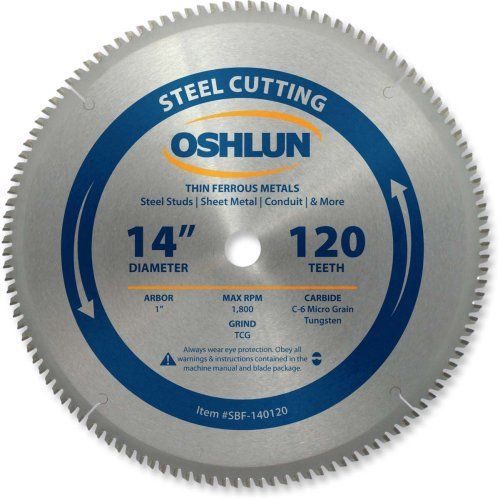 Oshlun sbf-140120 14&#034; / 120 TEETH THIN STEEL &amp; FEROUS METAL BLADE SAW SBF-140120
