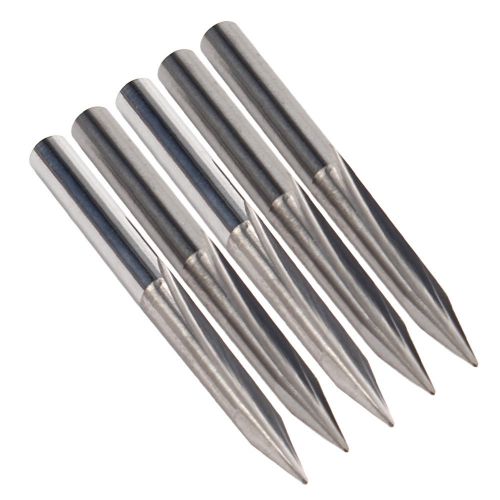 5x 4mm shank 25 degree 0.4mm blade engraving bits cnc router cutting milling for sale