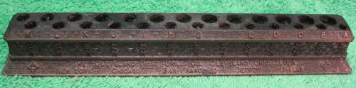 CLEVELAND TWIST DRILL CO. ANTIQUE LETTER DRILL BLOCK #L-53 HEAVY BRASS VERY NICE