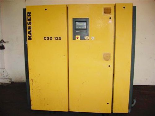 125hp  kaeser csd-125 air compressor, 125 psi, 581 cfm, air cooled, 460 volt, 3 for sale