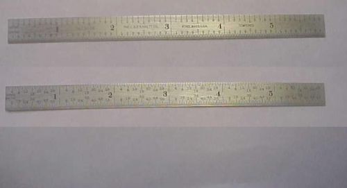 Starrett C305R 6&#034; Flexible Tempered Rule - 10ths, 100th&#039;s, 64th&#039;s, 32nd&#039;s
