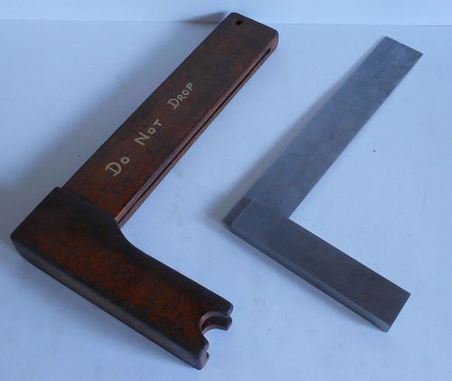 Brown &amp; Sharpe Hardened Steel Precision Square w/ Wooden Case 599-540-12 12&#034; USG
