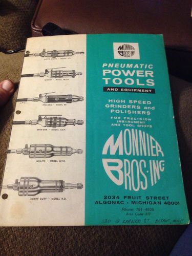 Monnier Bros. Inc.  Pneumatic Power Tools &amp; Equipment Sales Brochure