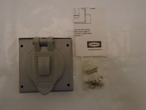 HUBBELL HBL7777A LIFT COVER PLATE GRAY NEW FREE SHIPPING IN US