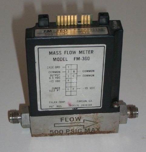 Mks instruments 256-500 / tylan fm-360 mass flow controller for sale