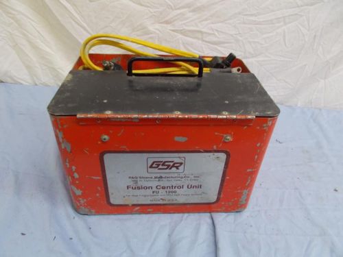 GSR Fusion Control Unit FU-1200  R&amp;G Sloane - PPRO Seal &amp; FUSEAL Piping -- USA