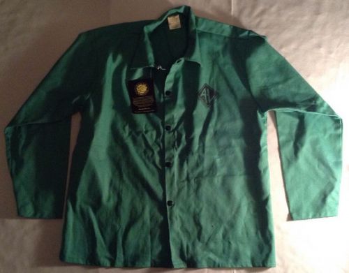 Black Stallion Green 9 Oz Flame Resistant Cotton Coat Sz M Al Compressed Gases