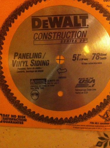 Dewalt dw9053 10mm arbor 80 tooth paneling and vinyl cutting steel saw blade wi. for sale