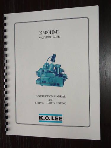 KO Lee K500HM2 Valve Grinder Manual