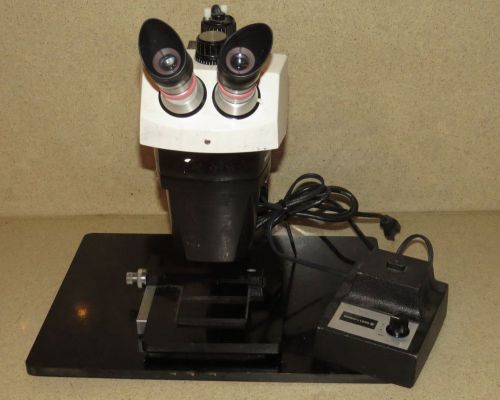 ++ BAUSCH &amp; LOMB STEREOZOOM   MICROSCOPE w/ STAND &amp; LIGHT SOURCE- EYEPIECES -jt
