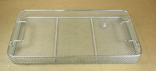 Stainless steel sterilization tray basket 19&#034; x 10&#034; x 1 1/2&#034; for sale