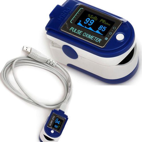 Contec finger pulse oximeter, heart rate monitor cms50d+,spo2,usb, 24 hr logging for sale
