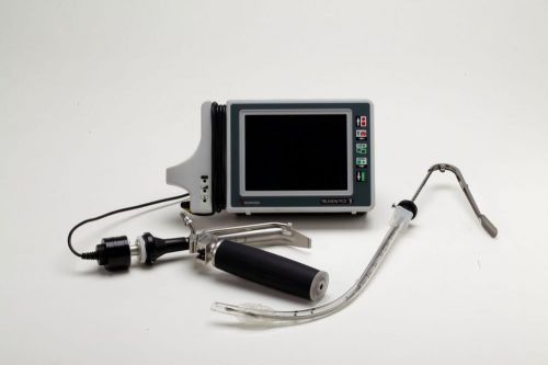 Video laryngoscope tru pcd full set (4 blades + 2 truled handle + screen) for sale