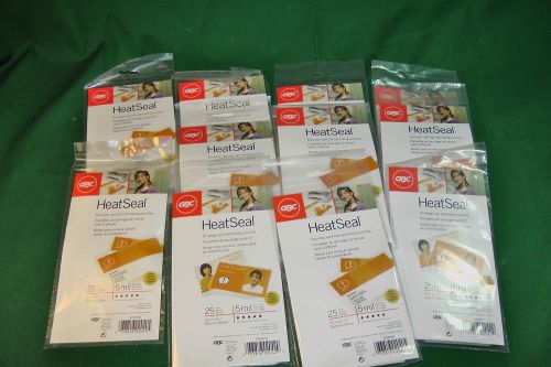 *NEW* Lot of (11) GBC HeatSeal 5 Mil 25 Pack Badge Sized Laminated Pouch  #1383