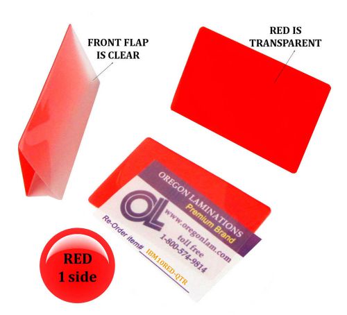 Red/Clear IBM Card Laminating Pouches 2-5/16 x 3-1/4 Qty 25