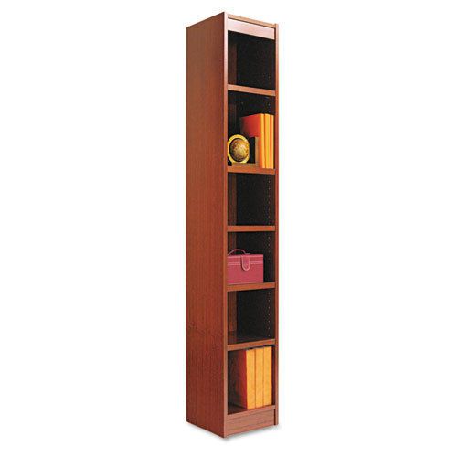 Alera Narrow Profile Bookcase, Finished Back, Wood Veneer, - ALEBCS67212MC