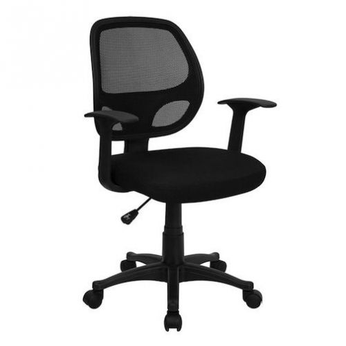 Black Mesh Computer Chair Back Flash Furniture Round Friendly Imagine