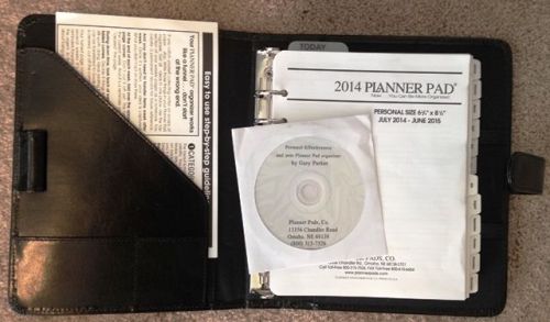 Planner Pad Company organizer loose leaf kit 2014 - 2015 with Black Binder