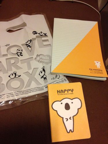 Art Box Stationary Cure Koala X2 Note Pads Notebook