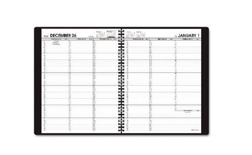 AT-A-GLANCE - Weekly Appointment Book, Black, 8 1/4&#034; x 10 7/8&#034; - 2015-2016
