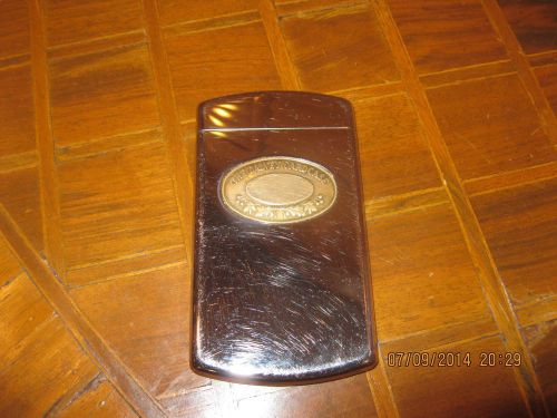 DALVEY CLASSIC STAINLESS &amp; GOLD  BUSINESS  CARD CASE
