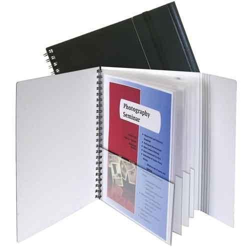 C-Line 8-Pocket Portfolio with Security Flap Letter Size Black/White