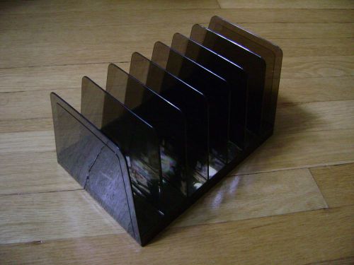 Rectangular Translucent Brown Plastic Stand/Rack for Letters/Folders/Records