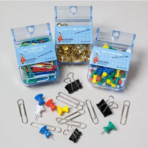OFFICE SUPPLY SHPPR 8AST BOXED PPR/BNDR CLIP/TACK/PINS, Case of 120