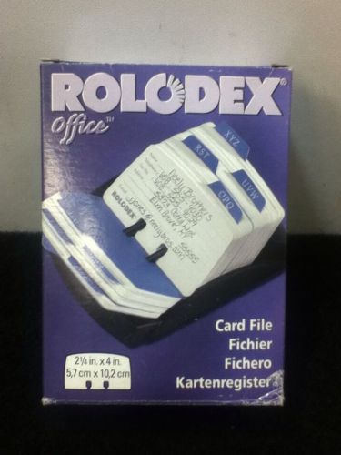 Rolodex Office Card File #67082 Black 250 Cards 2 1/2 X 4&#034; New Old Stock