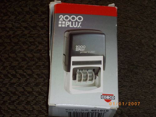 COSCO 2000 Plus Printer S-220 Self-Inking Line Dater Rubber Stamp
